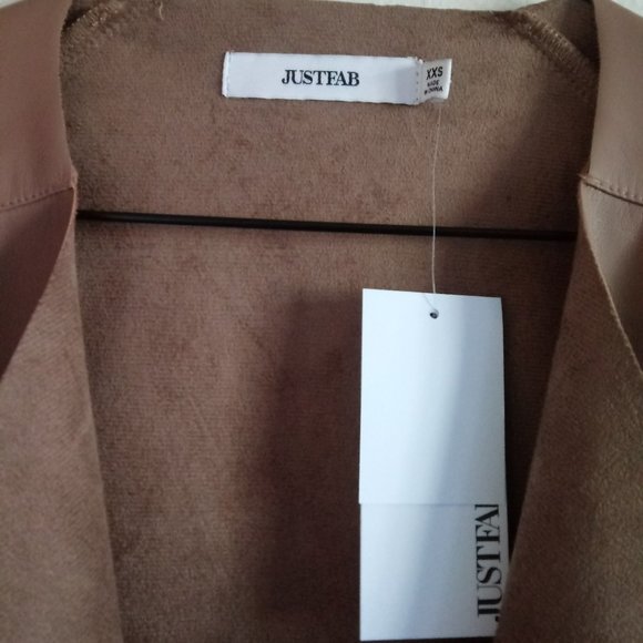 Just Fab Camel Drape front jacket - Picture 13 of 15